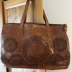 Brown Leather Tote Bag